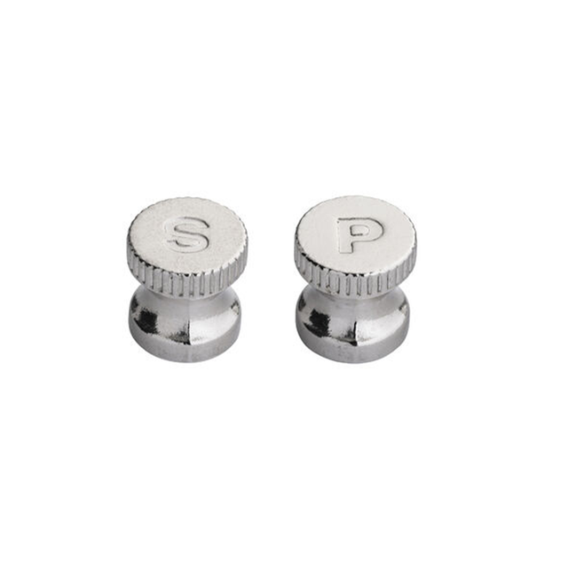 Engraved Salt/Pepper Knobs - Silver