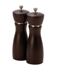 Pepper Mill 6" Rubber Wood S/S with Carbon Steel Grinder