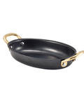 GenWare Black Vintage Steel Oval Dish 16.5 x 12.5cm - Pack 6