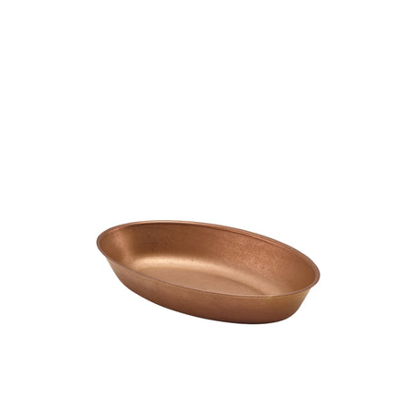 GenWare Copper Vintage Steel Oval Dish 17.5 x 11cm