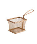Copper Serving Fry Basket Rectangular 10 x 8 x 7.5cm