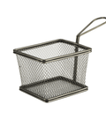 Black Serving Fry Basket Rectangular 12.5 x 10 x 8.5cm