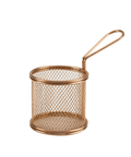 Copper Serving Fry Basket Round 9.3 x 9cm