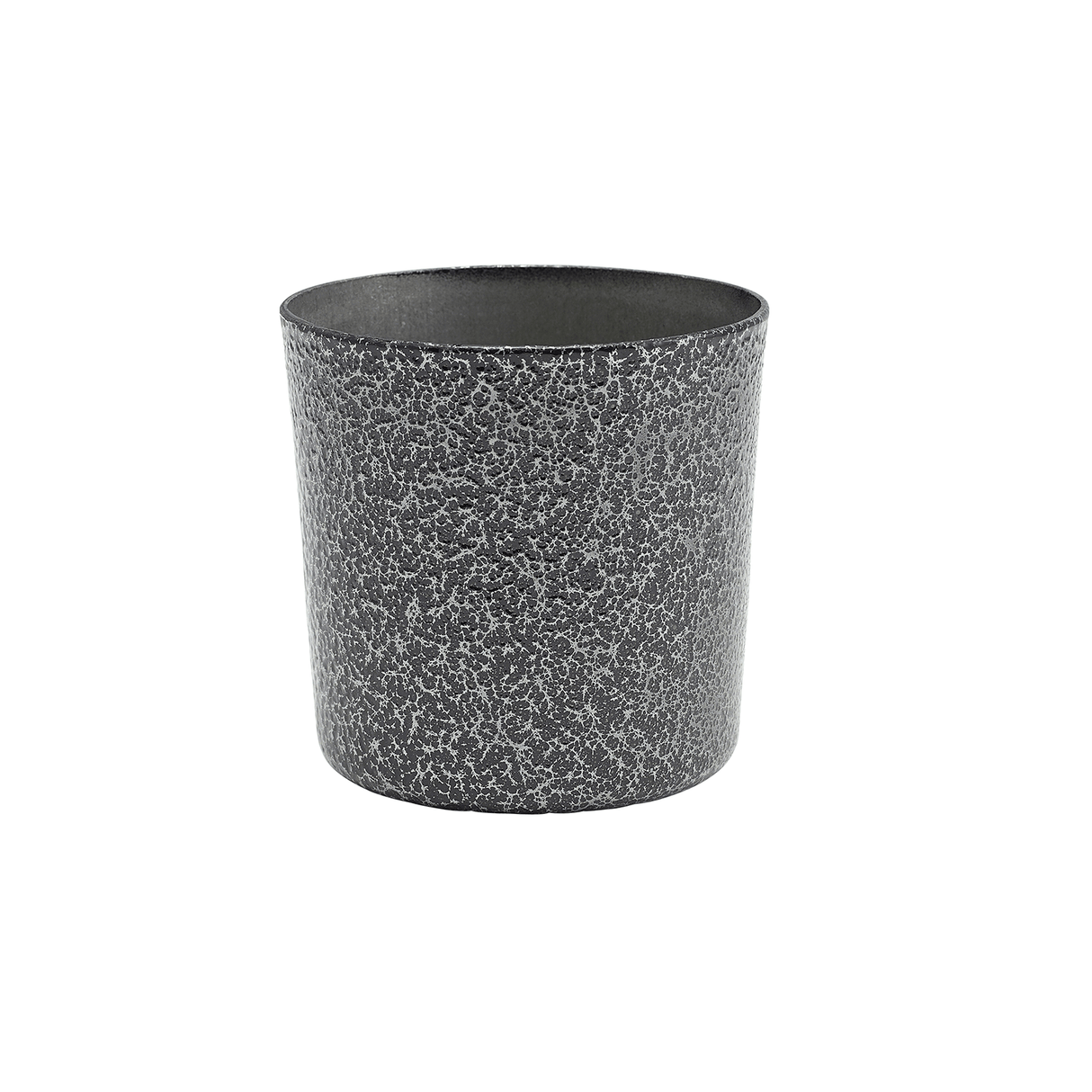 Stainless Steel Serving Cup 8.5 x 8.5cm Hammered Silver