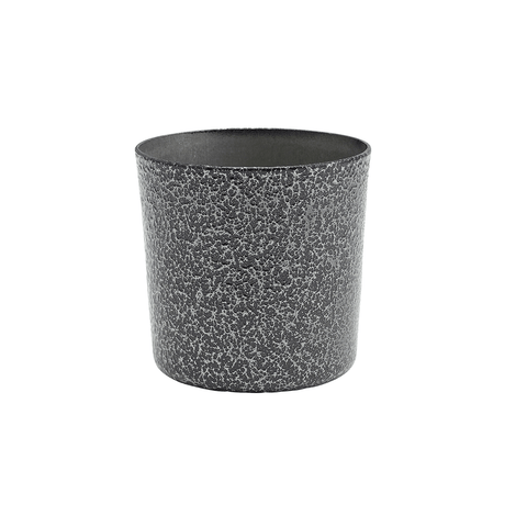 Stainless Steel Serving Cup 8.5 x 8.5cm Hammered Silver