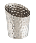 Hammered Stainless Steel Angled Cone 9.5 x 11.6cm (Dia x H)