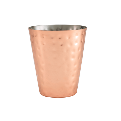 Hammered Copper Plated Conical Serving Cup 9 x 10cm