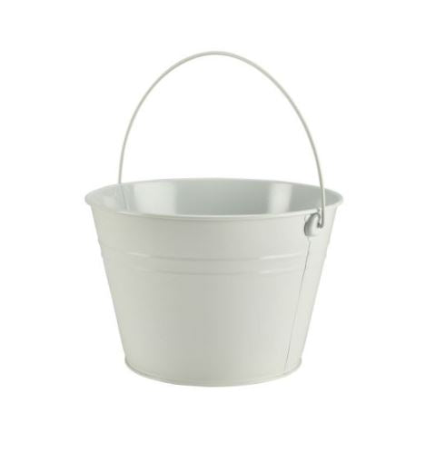 Stainless Steel Serving Bucket 25cm Dia White - Pack 1
