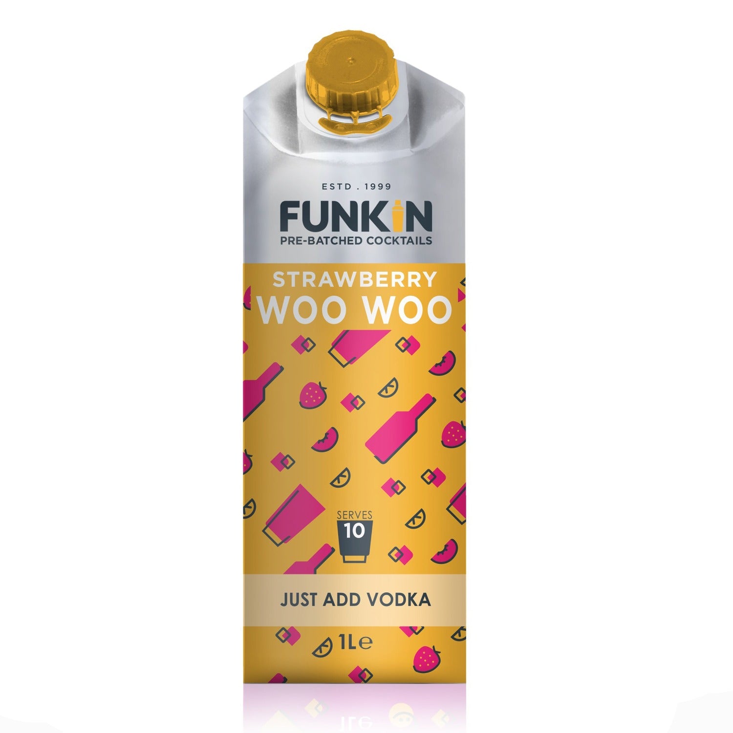 Funkin Strawberry Woo Woo Cocktail Mixer 1 Litre