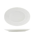 GenWare Porcelain Winged Oval Plate 28cm/ 11" - Pack 4