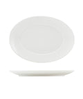 GenWare Porcelain Winged Oval Plate 31.5cm/ 12.5" - Pack 4
