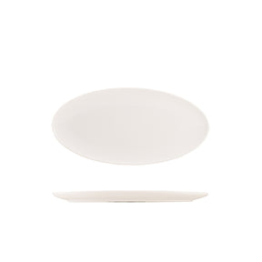 Genware Porcelain Narrow Oval Plate 30cm/ 11.5" - Pack 6