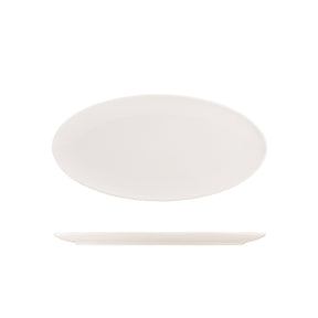 Genware Porcelain Narrow Oval Plate 34cm/ 13" - Pack 6