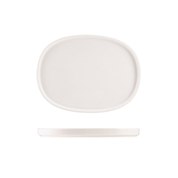 Genware Porcelain Oval Presentation Plate 30cm/ 12" - Pack 4