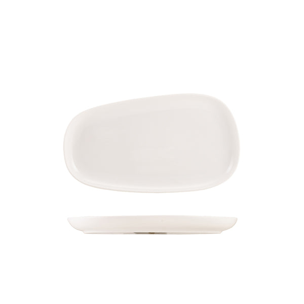 Genware Porcelain Organic Rectangular Plate 29cm/ 11.4" - Pack 6