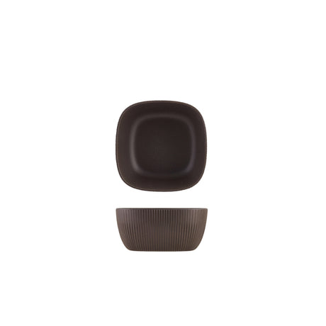 GenWare Melamine Black Aria Square Buffet Bowl 18.5cm - Pack 1