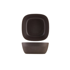 GenWare Melamine Black Aria Square Buffet Bowl 25cm - Pack 1