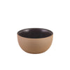 GenWare Kava Black Stoneware Ribbed Round Bowl 11.5cm - Pack 6