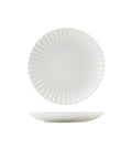 Incise Porcelain Scalloped Coupe Plate 20cm - Pack 6