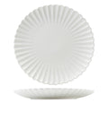 Incise Porcelain Scalloped Coupe Plate 30cm - Pack 6