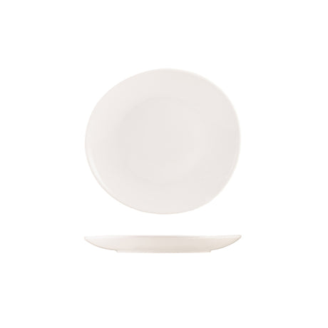 Incise Porcelain Soma Coupe Plate 19.5cm/ 7.5" - Pack 6