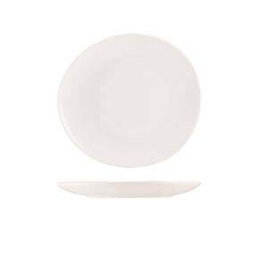 Incise Porcelain Soma Coupe Plate 24.5cm/ 9" - Pack 6