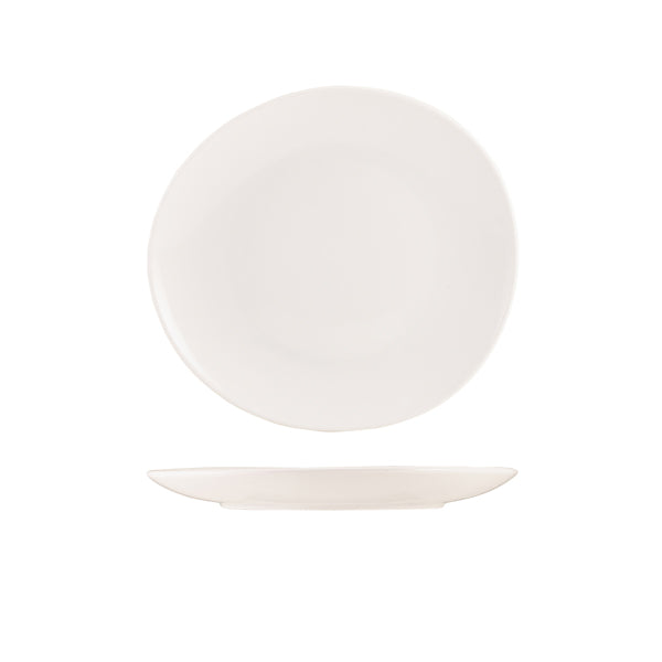 Incise Porcelain Soma Coupe Plate 24.5cm/ 9" - Pack 6