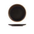 GenWare Kava Black Stoneware Coupe Plate 20cm - Pack 6