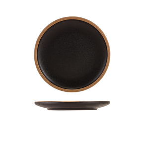 GenWare Kava Black Stoneware Coupe Plate 20cm - Pack 6