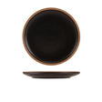 GenWare Kava Black Stoneware Coupe Plate 23cm - Pack 6