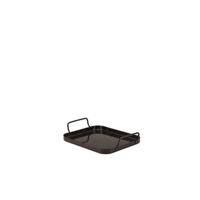 Black Enamel Tray 21 x 17cm - Pack 6