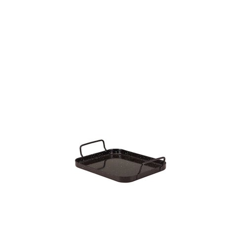 Black Enamel Tray 21 x 17cm - Pack 6