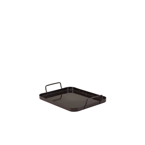 Black Enamel Tray 25 x 20cm - Pack 6