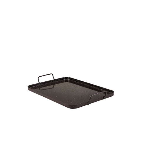 Black Enamel Tray 34 x 25cm - Pack 6