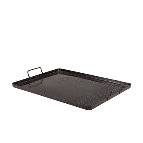 Black Enamel Tray 42 x 32cm - Pack 4