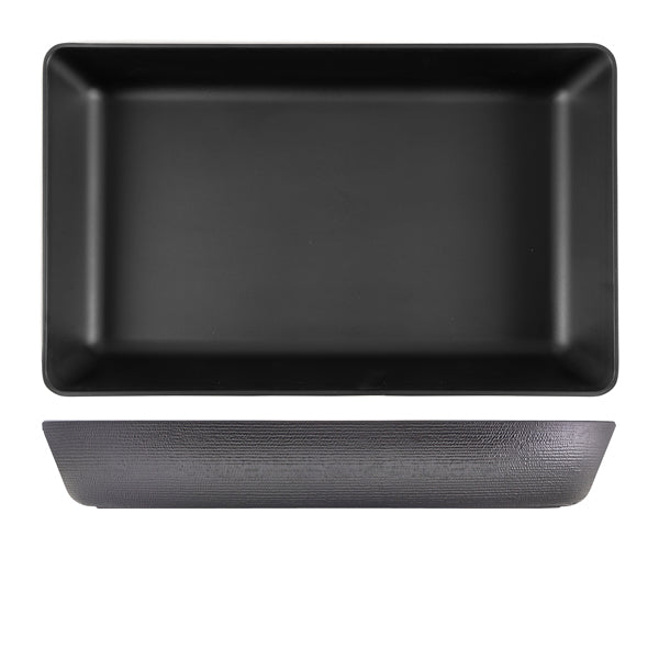GenWare Melamine Black Jute Deep Dish GN 1/1 - Pack 1