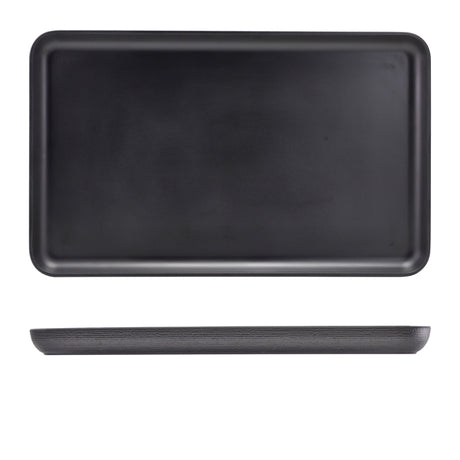 GenWare Melamine Black Jute Platter GN 1/1 - Pack 1