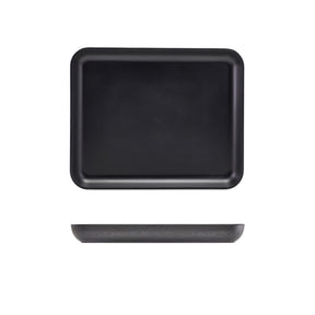 GenWare Melamine Black Jute Platter GN 1/2 - Pack 1