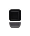 GenWare Melamine Black Jute Square Buffet Bowl 20cm - Pack 1