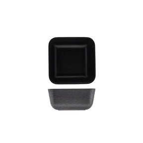GenWare Melamine Black Jute Square Buffet Bowl 20cm - Pack 1
