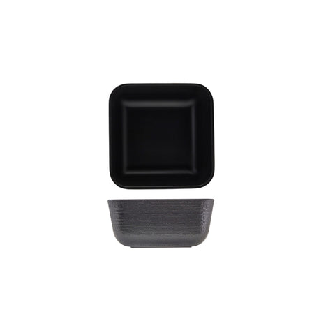 GenWare Melamine Black Jute Square Buffet Bowl 20cm - Pack 1