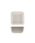 GenWare Melamine White Jute Square Buffet Bowl 20cm - Pack 1