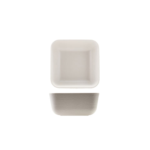 GenWare Melamine White Jute Square Buffet Bowl 20cm - Pack 1