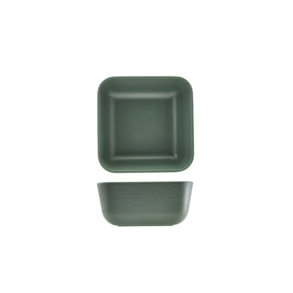 GenWare Melamine Green Jute Square Buffet Bowl 20cm - Pack 1