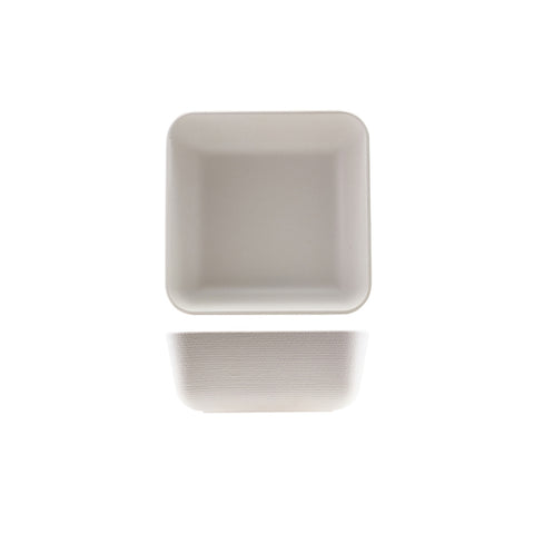GenWare Melamine White Jute Square Buffet Bowl 25cm - Pack 1