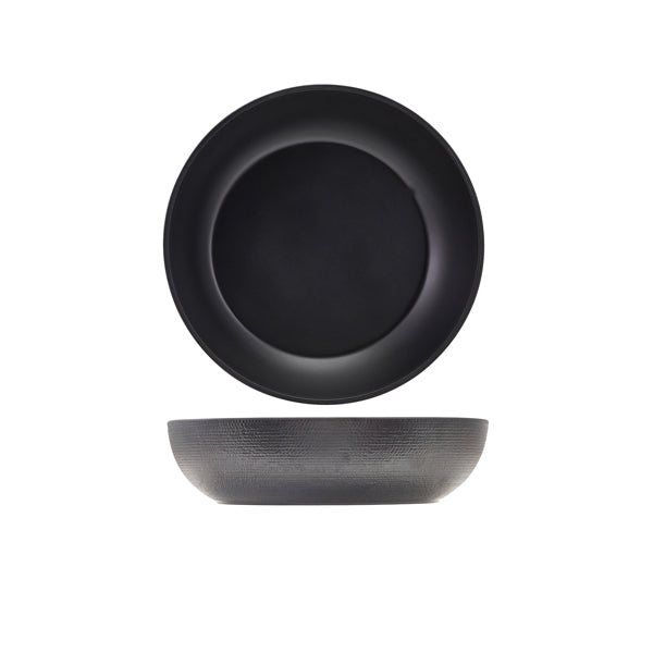 GenWare Melamine Black Jute Buffet Bowl 28 x 7.5cm - Pack 1