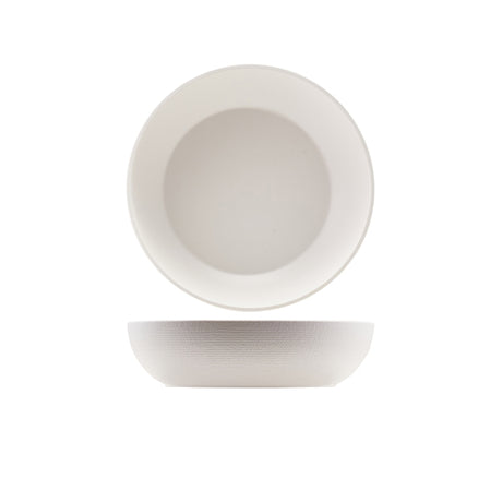 GenWare Melamine White Jute Buffet Bowl 28 x 7.5cm - Pack 1