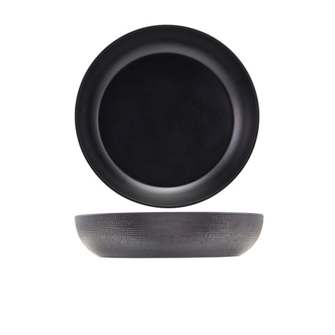 GenWare Melamine Black Jute Buffet Bowl 35 x 7.5cm - Pack 1