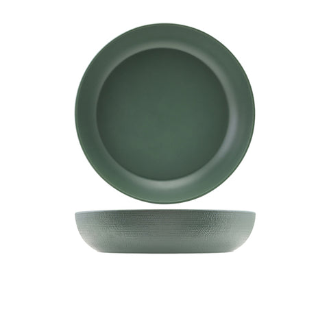 GenWare Melamine Green Jute Buffet Bowl 35 x 7.5cm - Pack 1