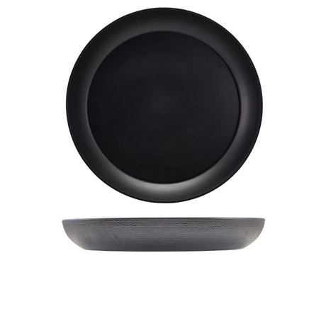 GenWare Melamine Black Jute Buffet Bowl 42 x 6cm - Pack 1